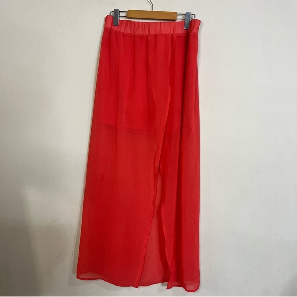 Guess Maxi A-Line Skirt with Slit - Picture 1 of 6